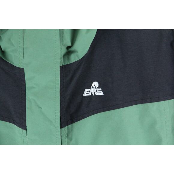 EMS Eastern Mountain Sports Jacket Womens XS Green Hoodie Rain Vented - Picture 2 of 10